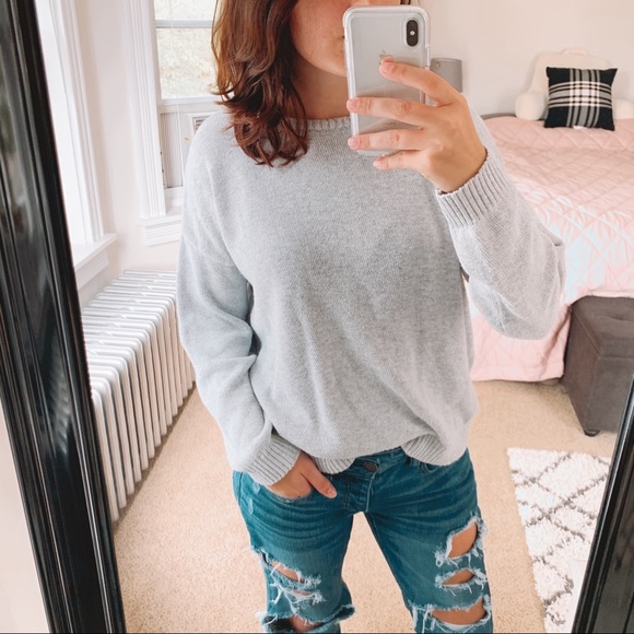 Brandy Melville Sweaters - BRANDY MELVILLE | Gray Knit Crewneck Sweater